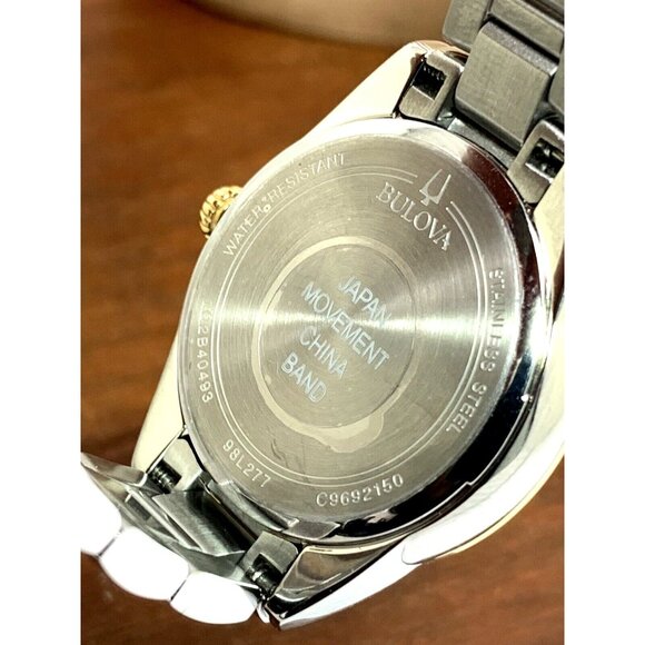 Bulova Women's Watch 98L277 Quartz Silver Dial Two Tone Stainless Steel - Picture 6 of 12